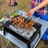 Mini BBQ Grills Patio Barbecue Charcoal Grill Stove Stainless Steel Outdoor Picnic BBQ Tool 