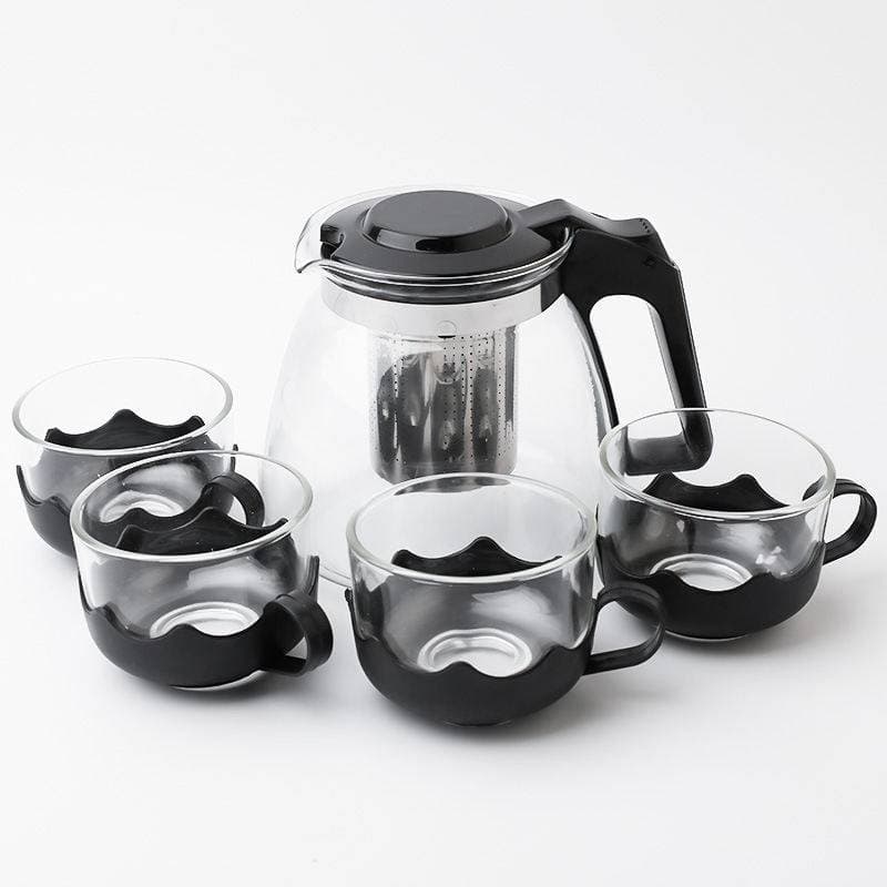 900ml Glass Teapot Elegant Kitchen Cup Special Tea Gift Set 5pcs thumbnail 3