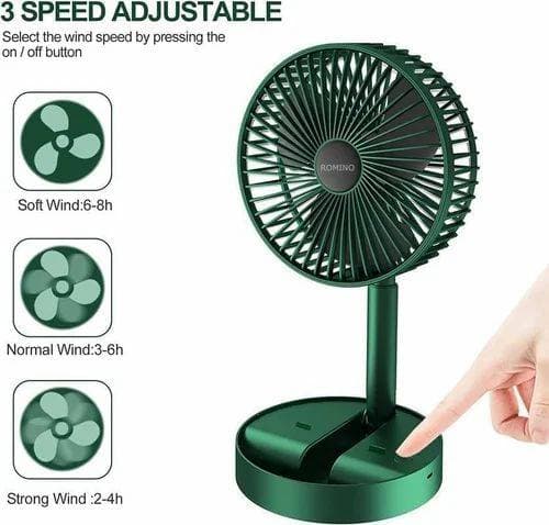 rechargeable Electric Fan Mini Foldable Telescopic Fan Low Noise Portable Folding Telescopic Small thumbnail 2