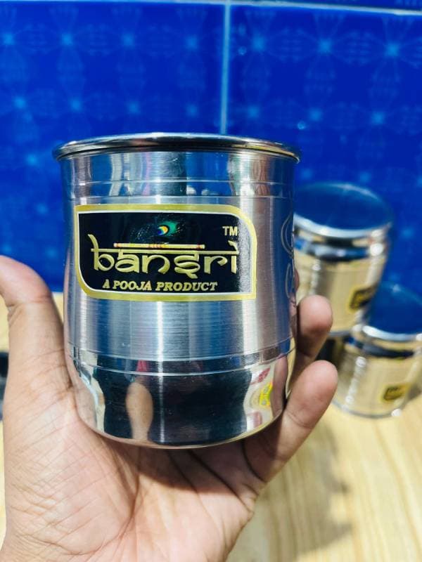 6 PC Set প্রিমিয়াম ইন্ডিয়ান স্টেইনলেস স্টিল টি/কফি কাপ  thumbnail 4